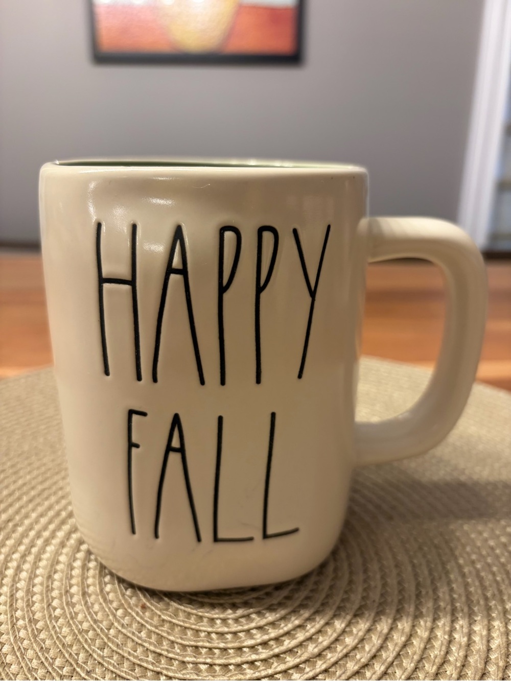 2/$30⚡️- HOME | Rae Dunn “Happy Fall” mug with harvest design on the back